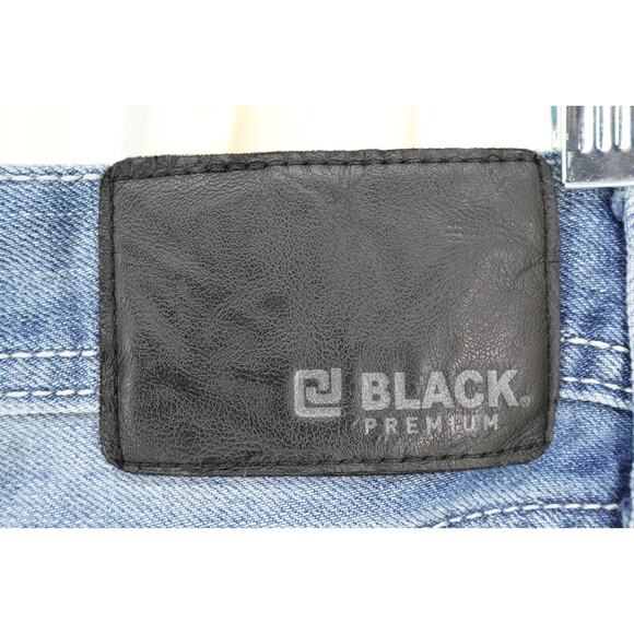 CJ Black Premium Men's Bootcut Distressed Embroidered Pocket Trim Jeans SZ 32X32 - Picture 12 of 16